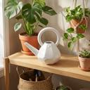 White Geo Ceramic Watering Can