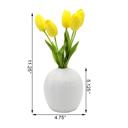 Yellow 12.75" Real-touch Tulips in Vase