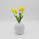 Yellow 12.75" Real-touch Tulips in Vase