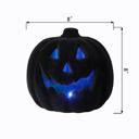 Black 8" LED Black Velvet Pumpkin