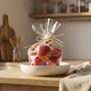 Red Artificial 8 PCs Apple in Bag