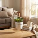  Succulent in Planter with Metal Stand 