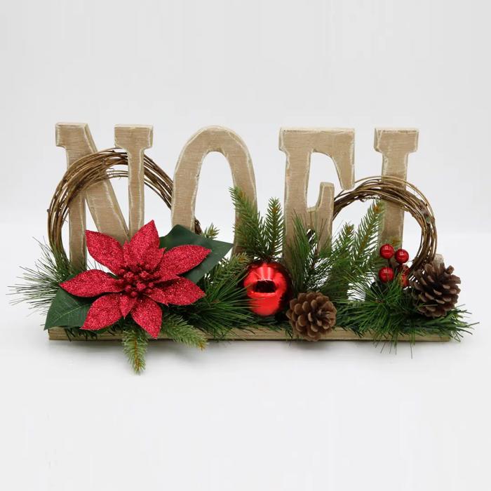 17" Noel Floral Sign 