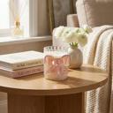  3.5"H Glass Candle w/Bow (7.1 oz) -Sparkling Champagne