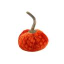 Orange 4.75" Plaid Velvet Pumpkin