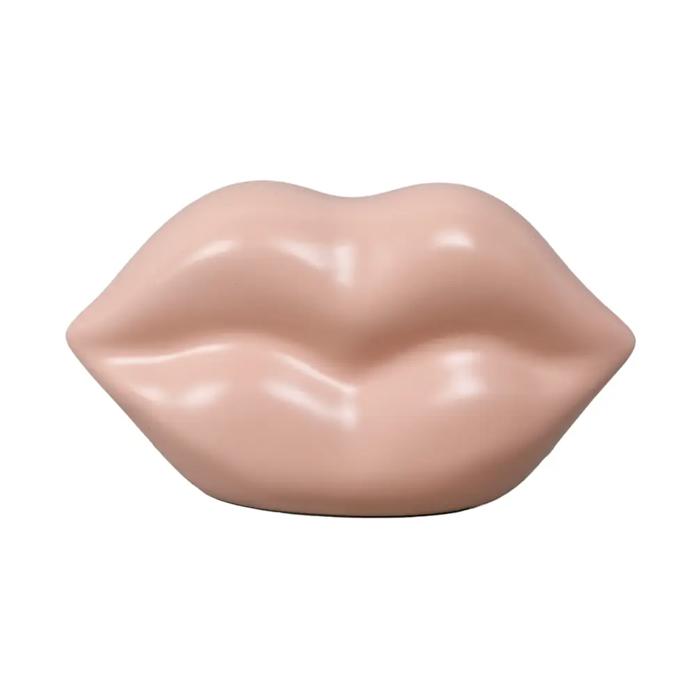 7“L Glossy Pink Ceramic Lip