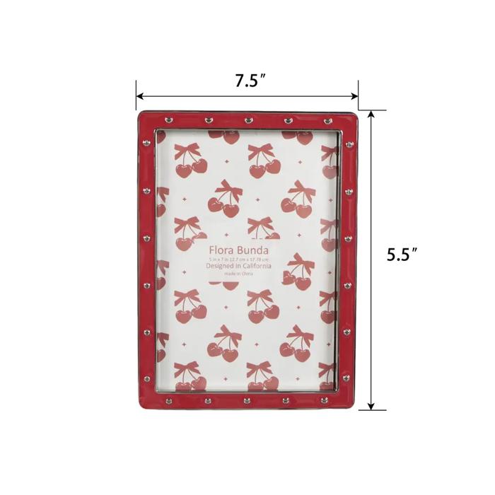 5x7 Red Zinc Alloy Frame