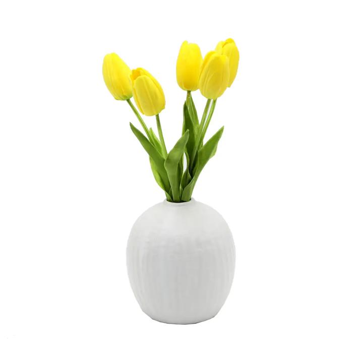 12.75" Real-touch Tulips in Vase