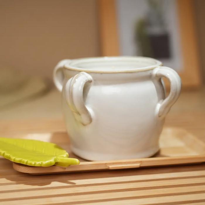 White Hobnail Ceramic Candle - Sweet Citrus