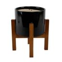 Black 8", 2-Tone Pot on Stand
