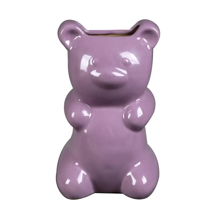 6.75"H Purple Gummy Bear Ceramic Vase 