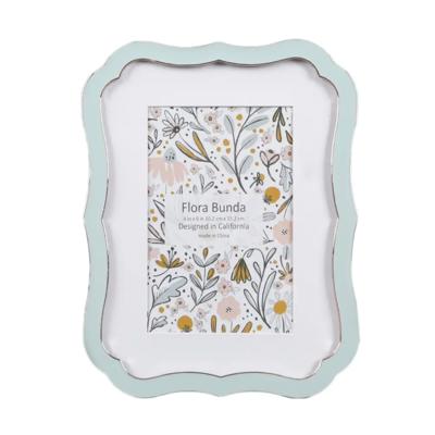 4x6 Vintage Blue Rectangle Zinc Alloy Frame