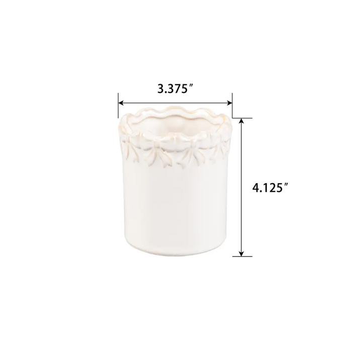 4" Ceramic Pen Holder with 3D Bow