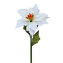 White White 12" Artificial Faux Poinsettia with Stem