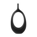  18.69" Tall Black Open Oval Ceramic Decorative Accent