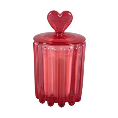 6.5"H Glass Candle w/Lid (9.2 oz) - Fresh Blooms