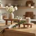   10" & 7" Wood Plant Stands