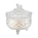  4.5” Clear Cut Glass Lidded Candle – Peony Garden 