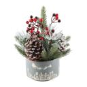  Xmas Mix in 5" Gray Cityscape Planter