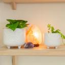  Set of 2 Evil Eye Footed Planters