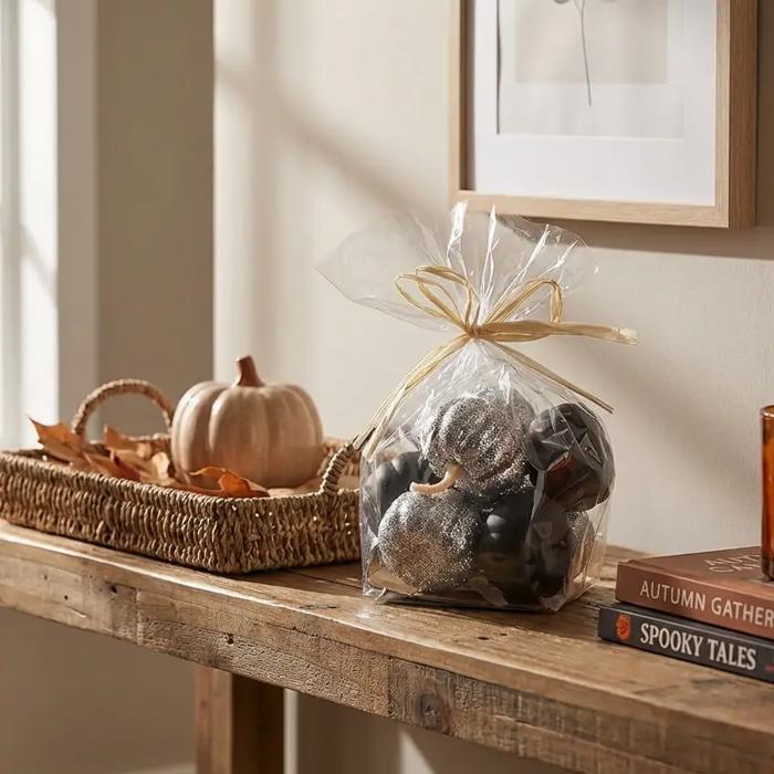 8 PCS Black & Silver Pumpkins