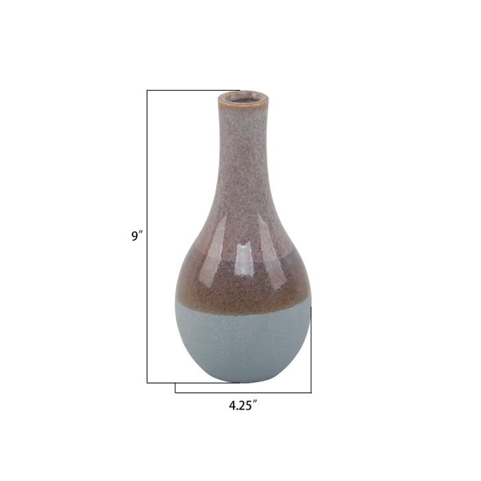 9" Ceramic Two-Tone Vase