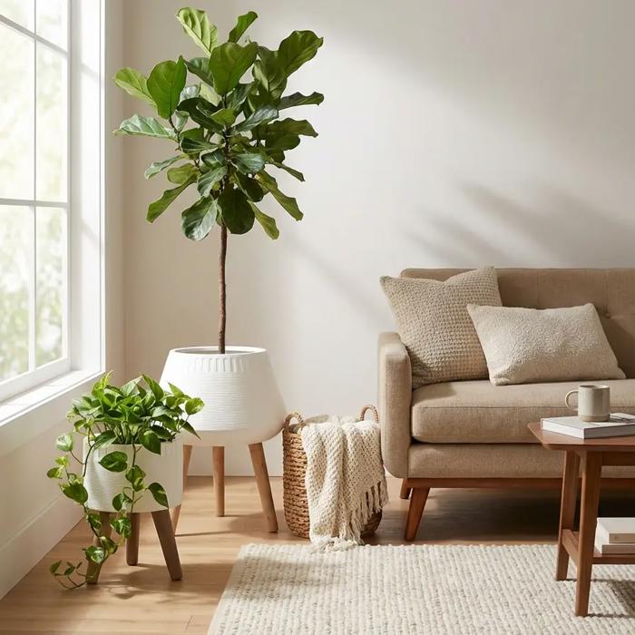 Set of 2 18" & 10" Dumpling Fiberglass Pots