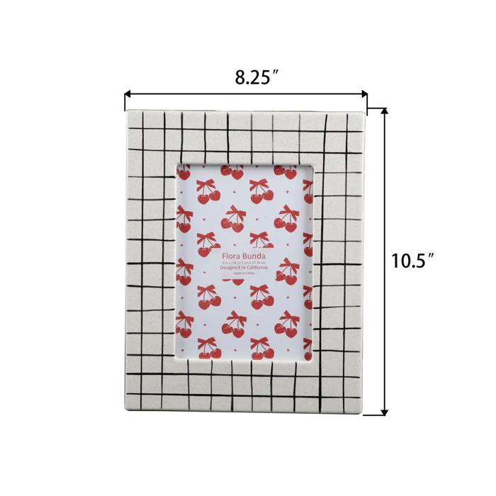 Grid Pattern Ceramic Picture Frame