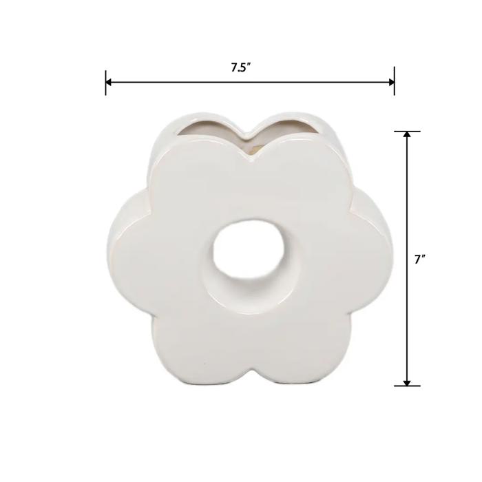  7"H Ceramic Flower Vase