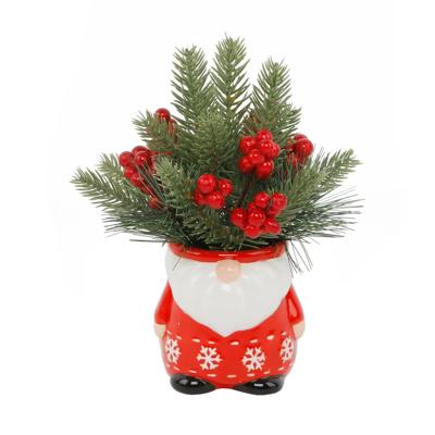 Red Gnome Ceramic Pot