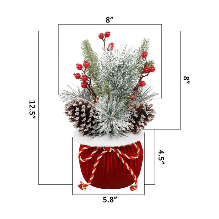12.5" Xmas Tree in Gift Bag