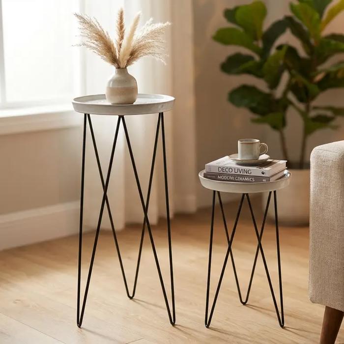 25" & 17" Mayan Ceramic Plant Stan