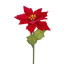 Red Red 12" Artificial Faux Poinsettia with Stem