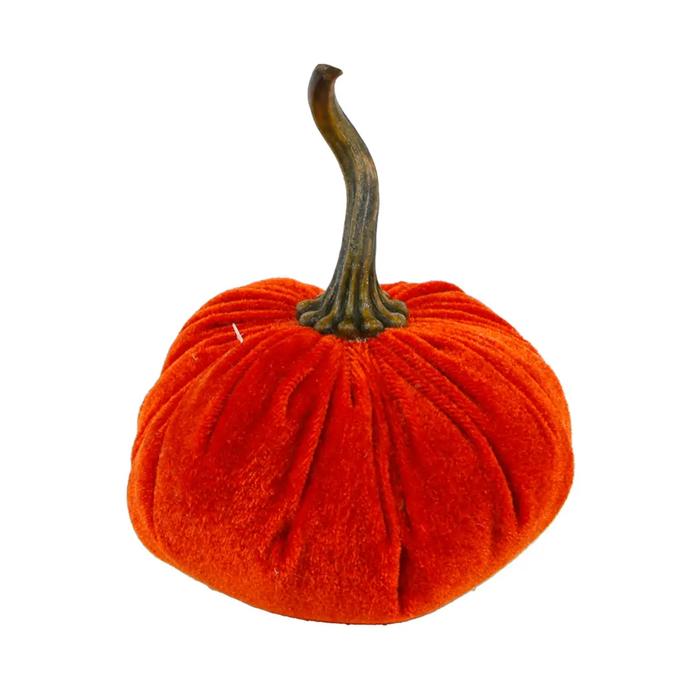 6" Large Velvet Pumpkin