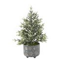  19" Frosted Tree in Snowflake Planter