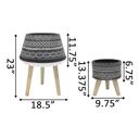  Set of 2 18" & 10" Fiberglass Pots