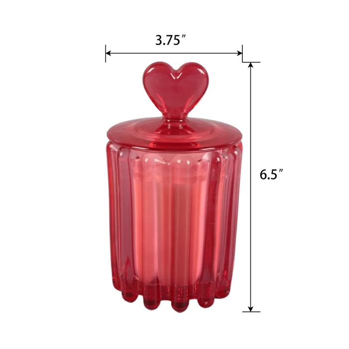 6.5"H Glass Candle w/Lid (9.2 oz) - Fresh Blooms