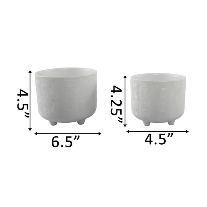 Set of 2 Hiero Footed Planters