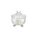  4.5” Clear Cut Glass Lidded Candle – Peony Garden 
