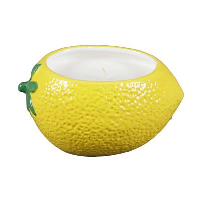 Shaped Ceramic Candle - Lemon