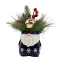  Navy Gnome Ceramic Pot