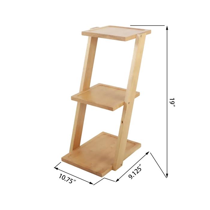 19" 3-Tier Foldable Shelf