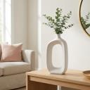  12.5" Modern Open Oval Ceramic Decorative Accent