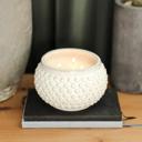  3.87" White Bubble Texture Ceramic Candle - Vanilla Cloud