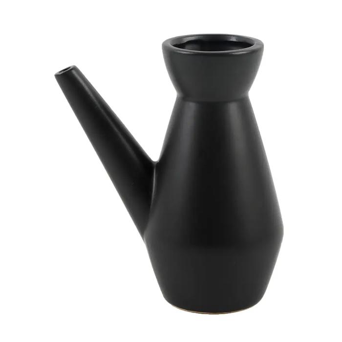 Matte Black Ceramic Watering Can