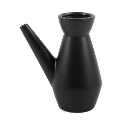 Matte Black Ceramic Watering Can