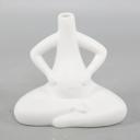  7.25"H Yoga Lady Ceramic Vase