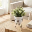  12" Eucalyptus in Planter with Metal Stand