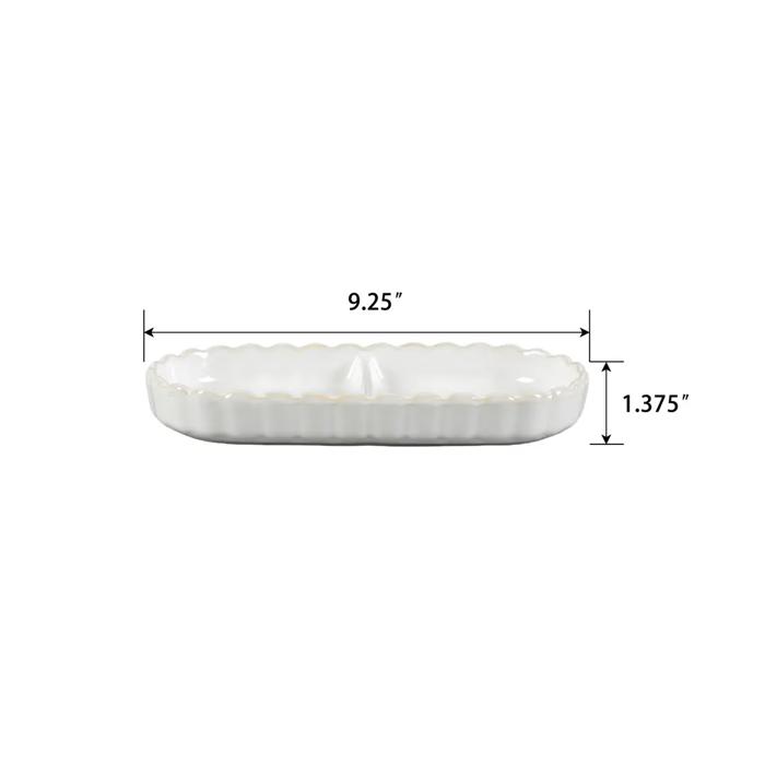 9.25"L Ceramic Tray 