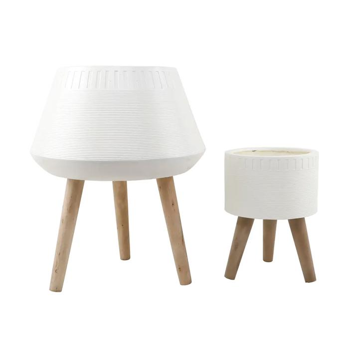 Set of 2 18" & 10" Dumpling Fiberglass Pots